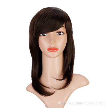 Aisi Hair Top Selling Long Straight Wave Lace Front With Bangs For Black White Women Synthetic Extensions Human Hair